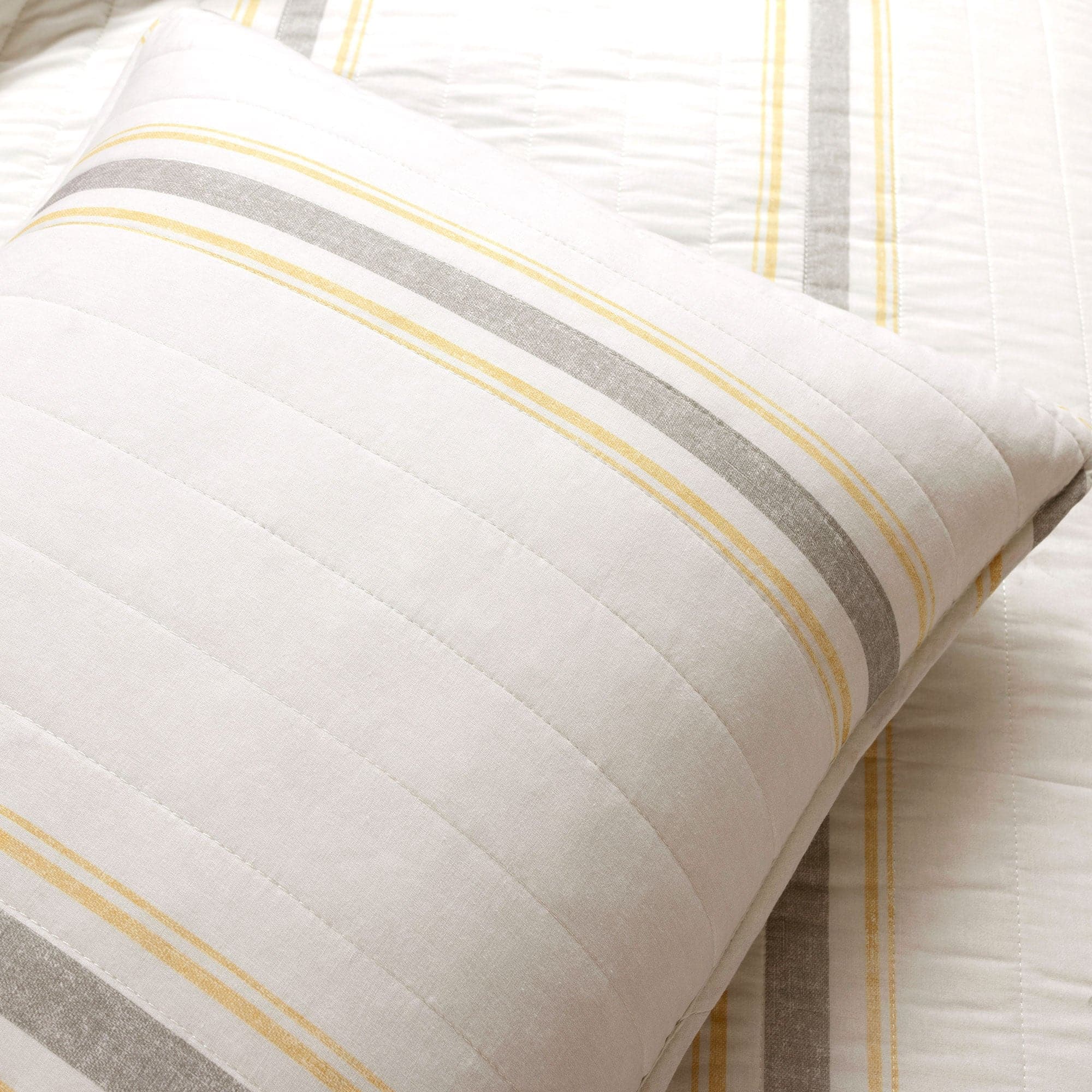 Farmhouse Stripe Reversible Cotton Quilt Set - King Size, Soft & Breathable Bedding for All Seasons - Perfect for Cozy Bedrooms, Guest Rooms & Vacation Homes