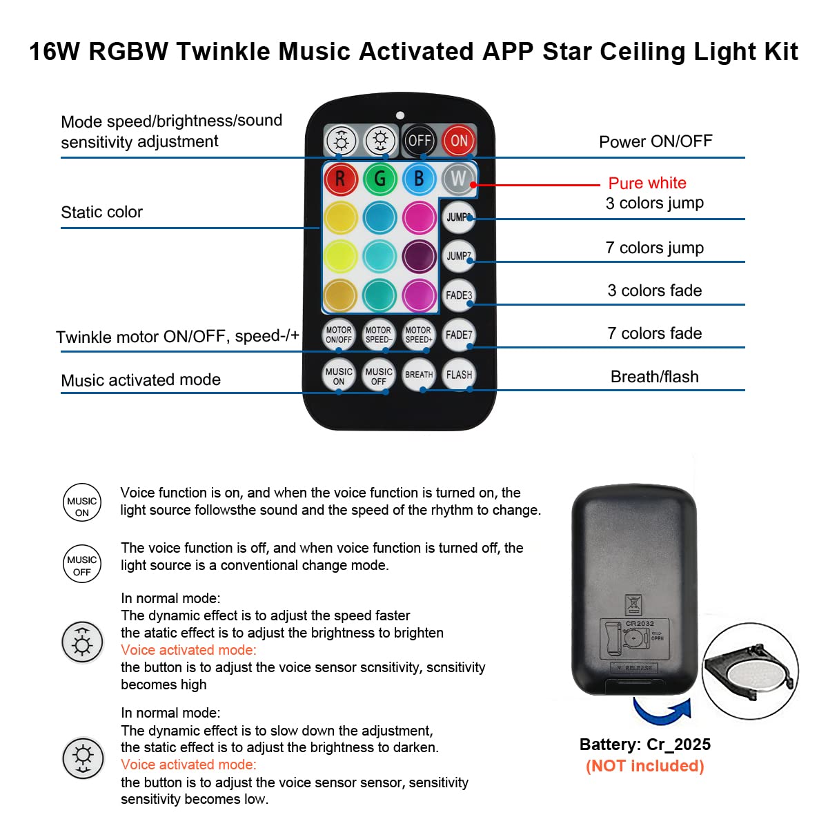 AKEPO 16W Small Fiber Optic Light Kit with Twinkle Effect, APP & RGBW Music Sync - 550 Strands 0.03in 9.8ft/3m Star Ceiling Lights for Car Headliner & Home Decor | Perfect for Bedroom, Theater, and Party Lighting