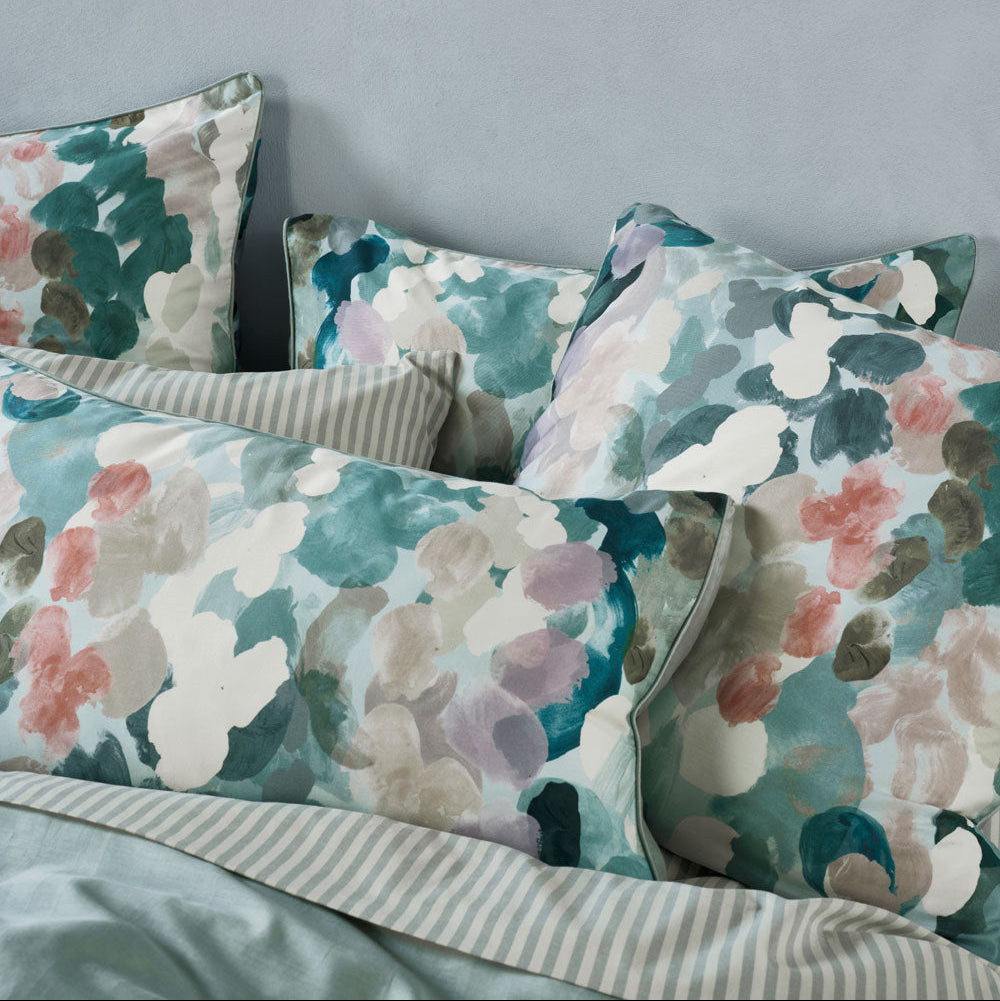 Linen House Harriet Quilt Cover Set - Premium Cotton Bedding Set for Queen Size Bed - Soft & Breathable Duvet Cover for Cozy Bedroom Decor