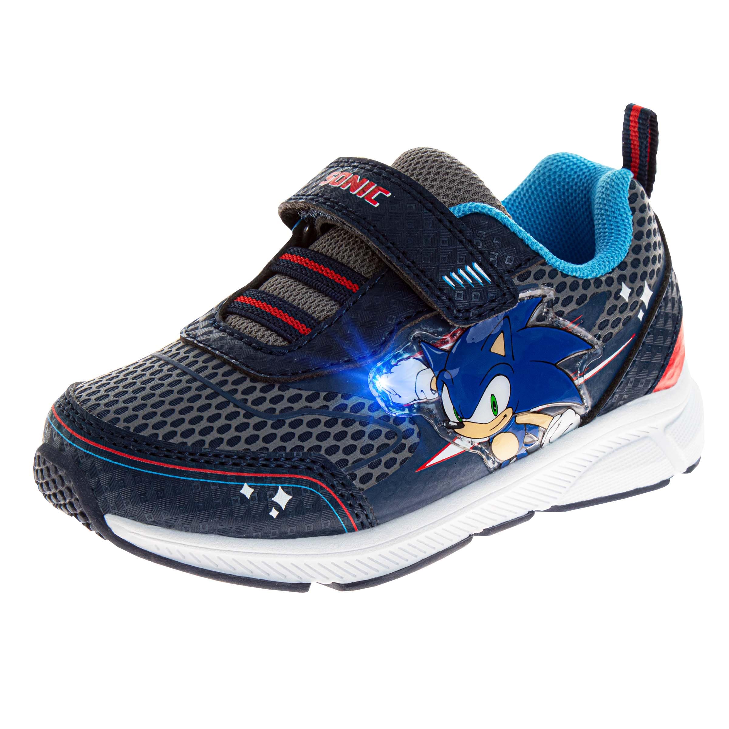 Josmo Kids Sonic the Hedgehog LED Light Up Sneakers - Toddler & Little Kid Running Shoes for Boys & Girls - Perfect for Birthday Gifts, Cosplay, and Daily Wear