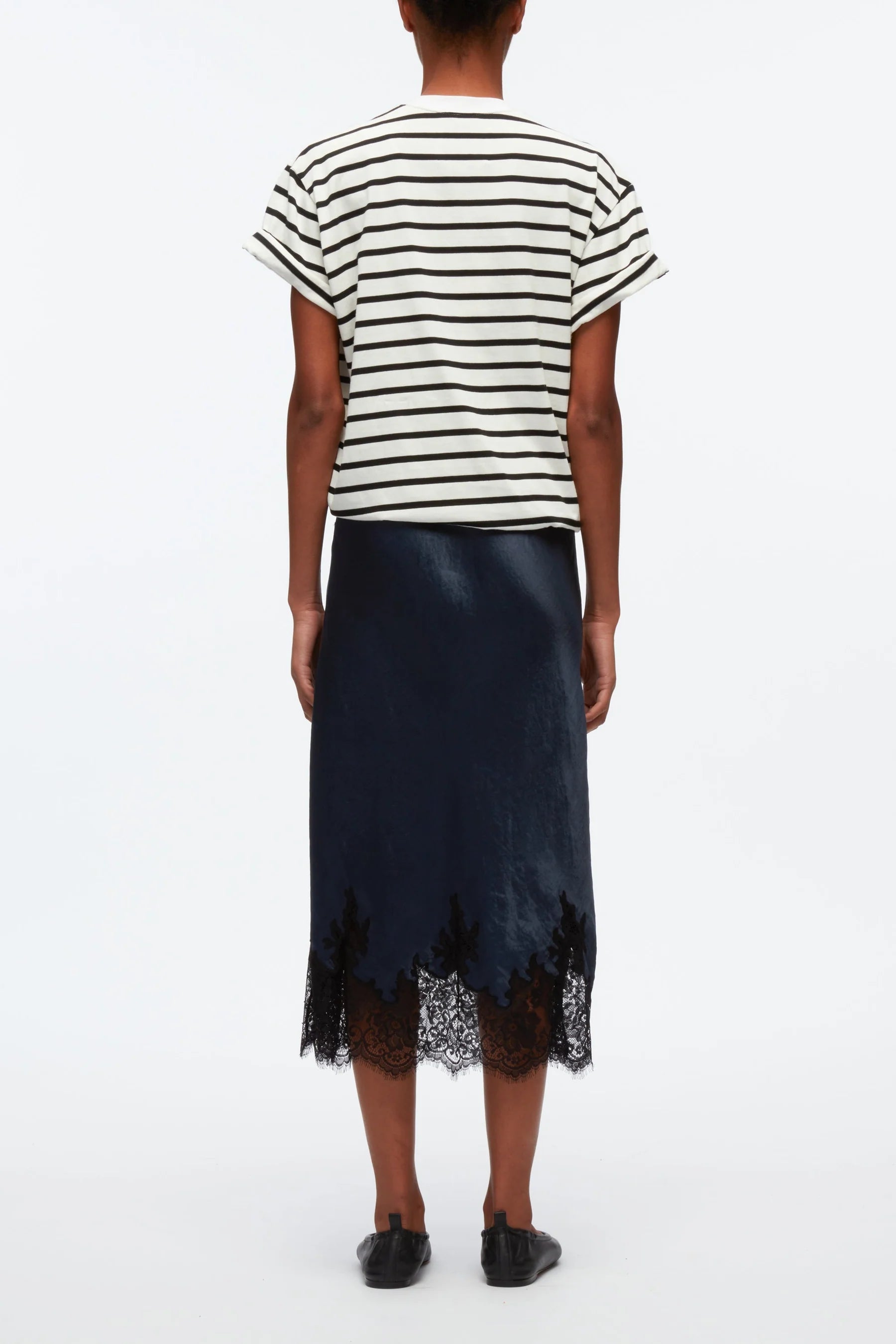 3.1 Phillip Lim Striped Draped T-Shirt Slip Combo Dress - Size Large - NWT - Perfect for Casual Outings & Summer Parties