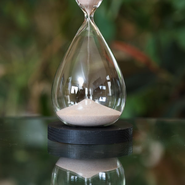 60 Minute Large Freestanding Hourglass with Natural Sand - Perfect for Home Decor, Office Desk, Meditation Timer & Unique Gift Idea