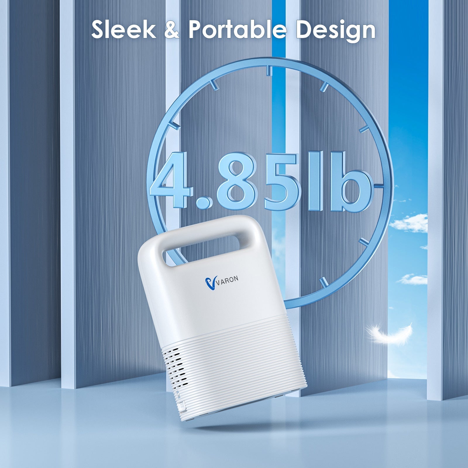VARON 1.5L/min Pulse Flow Portable Oxygen Concentrator Machine - Lightweight & Quiet for Travel, Home Use, and Outdoor Activities