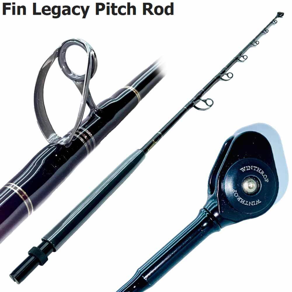Blackfin Rods Fin 189 6Ft 4In 80Lb Stand Up Pitch Rod - Heavy Duty Saltwater Fishing Rod for Offshore Tuna & Marlin - Perfect for Deep Sea Fishing & Big Game Angling