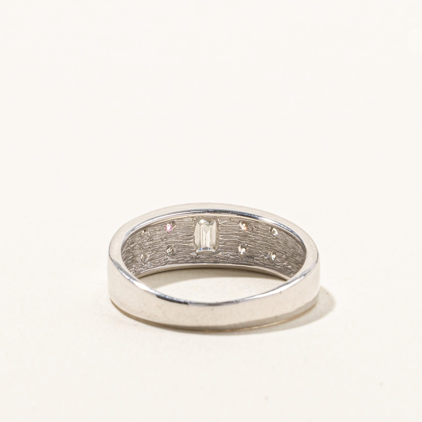 0.36ctw Flush Set Multi Cut Diamond Wedding Band Ring Size 6.5 - Elegant Stackable Ring for Bridal Jewelry, Anniversary Gift & Everyday Wear