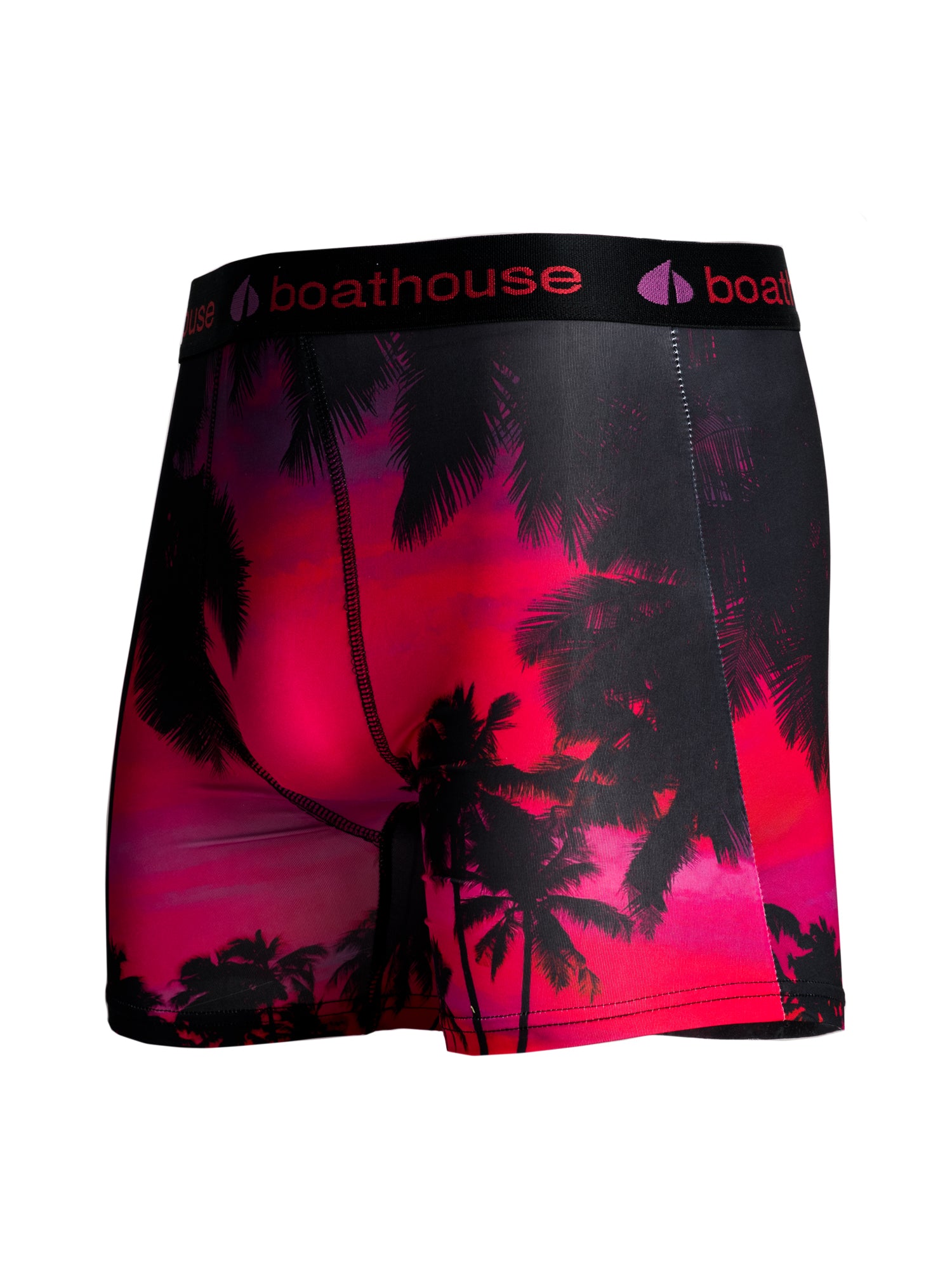 Boathouse Novelty Boxer Brief with Palm Tree Print - Comfortable Men's Underwear for Beach & Summer Wear - Clearance Sale