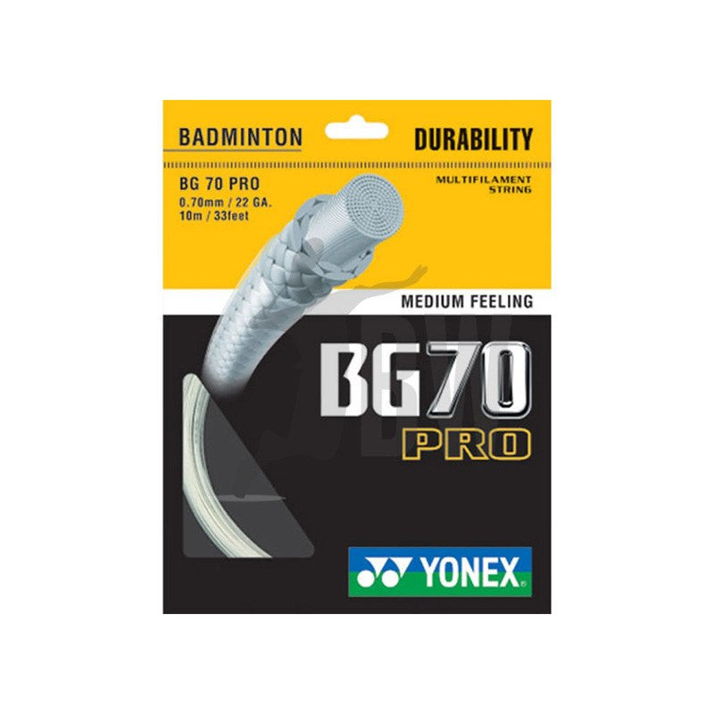 Yonex BG 70 Pro Badminton String - High Performance Badminton Racket String for Professional Players | Perfect for Tournaments & Training Sessions