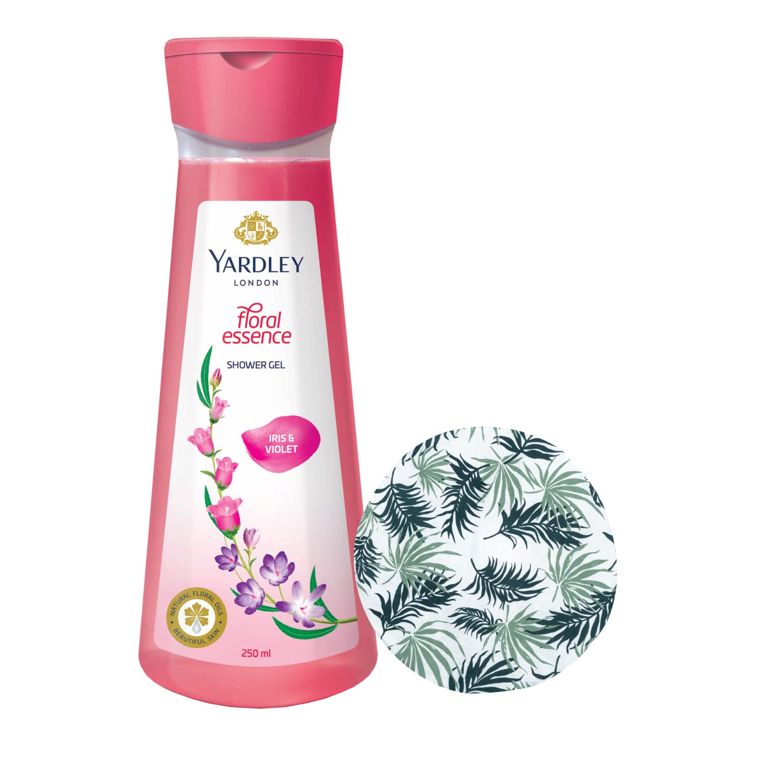 Yardley London Floral Essence Shower Gel - Iris & Violet Scented Body Wash (8.5 fl oz) for Soft Skin | Moisturizing Bath & Shower Essential for Women & Men | Perfect for Daily Use, Spa Days & Gift Sets