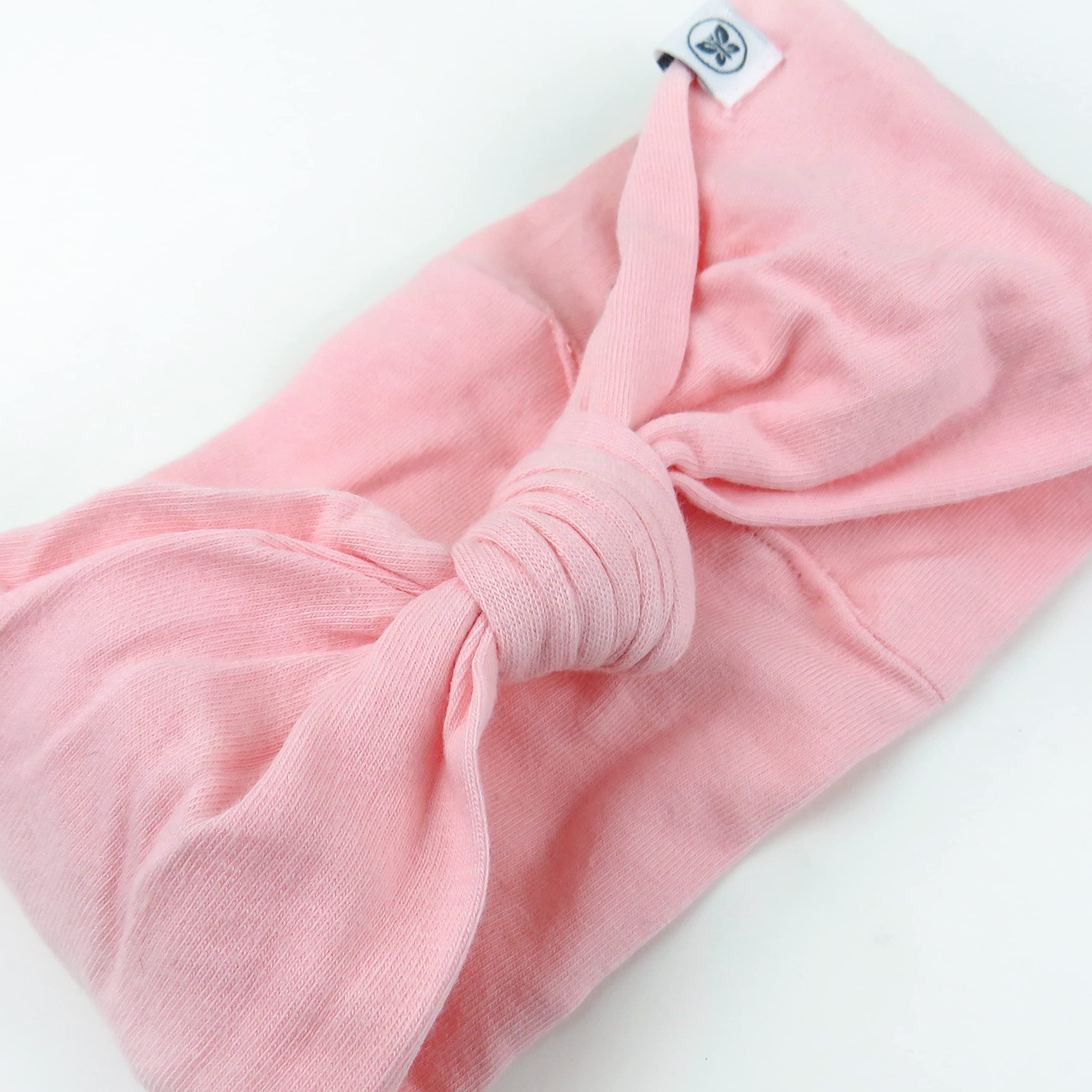 HonestBaby Girls' Organic Cotton Knotted Headbands - 10-Pack Rainbow Gems Pinks (Medium) | Soft & Comfortable Hair Accessories for Babies & Toddlers | Perfect for Daily Wear, Parties & Photo Shoots