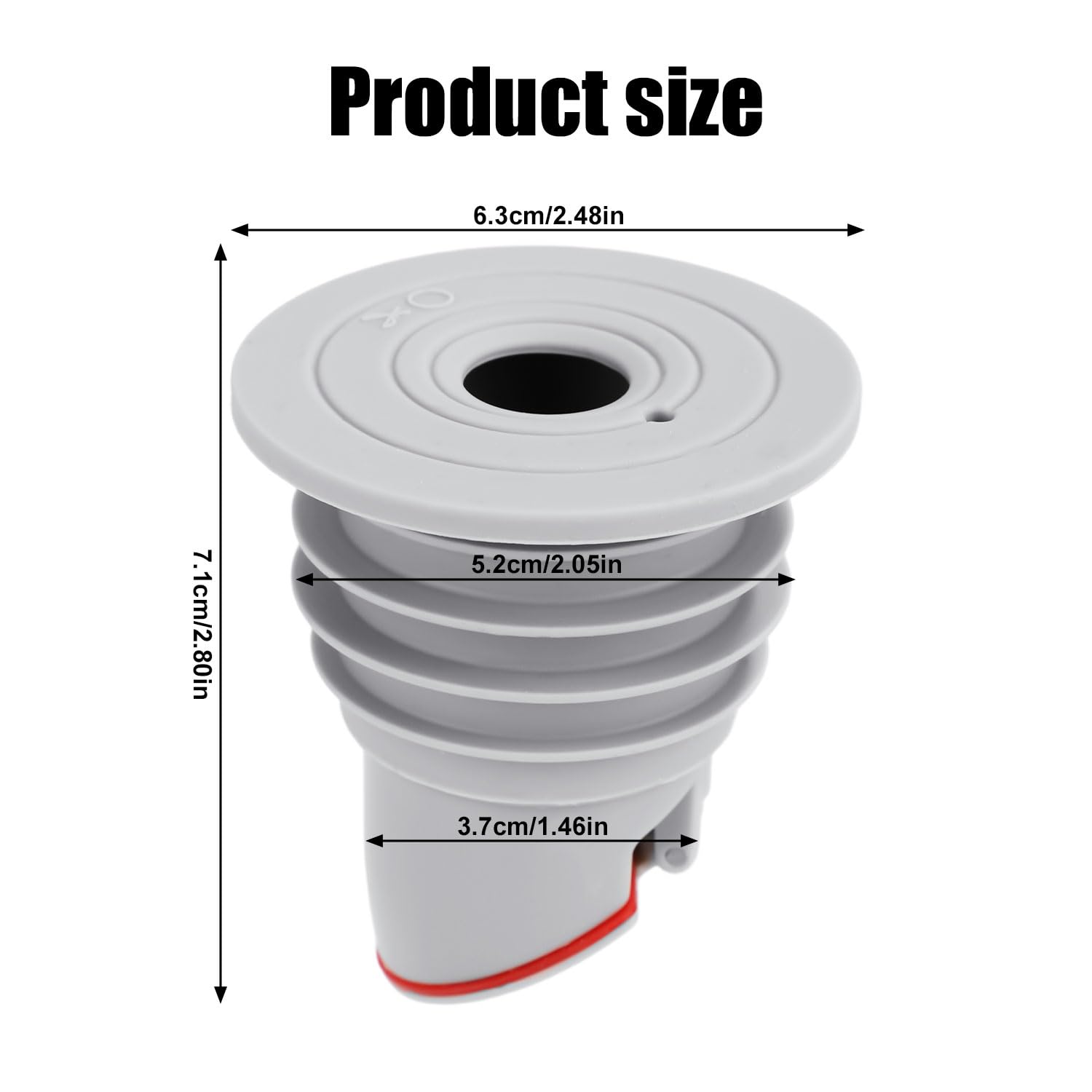 Silicone Drain Pipe Sealer - Washing Machine Drain Hose Seal, Kitchen Sink Sewer Drain Plug & Bathroom Drain Stopper - Leak-Proof Waterproof Seal for Home & RV Use (Medium Size) - Perfect for Laundry Rooms, Kitchens & Bathrooms