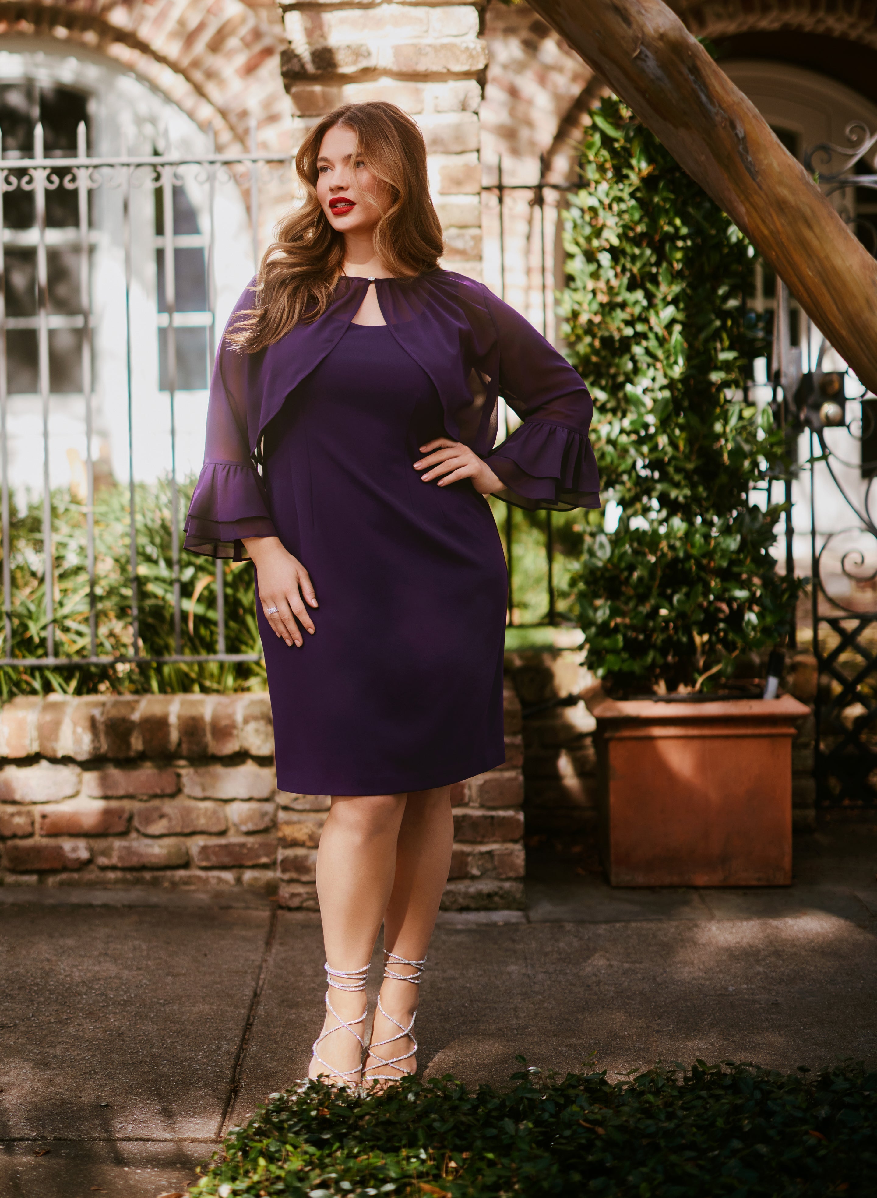 Elegant Flare Sleeve Bolero Set - Women's Fashion Dress & Jacket Combo for Parties, Weddings & Special Occasions