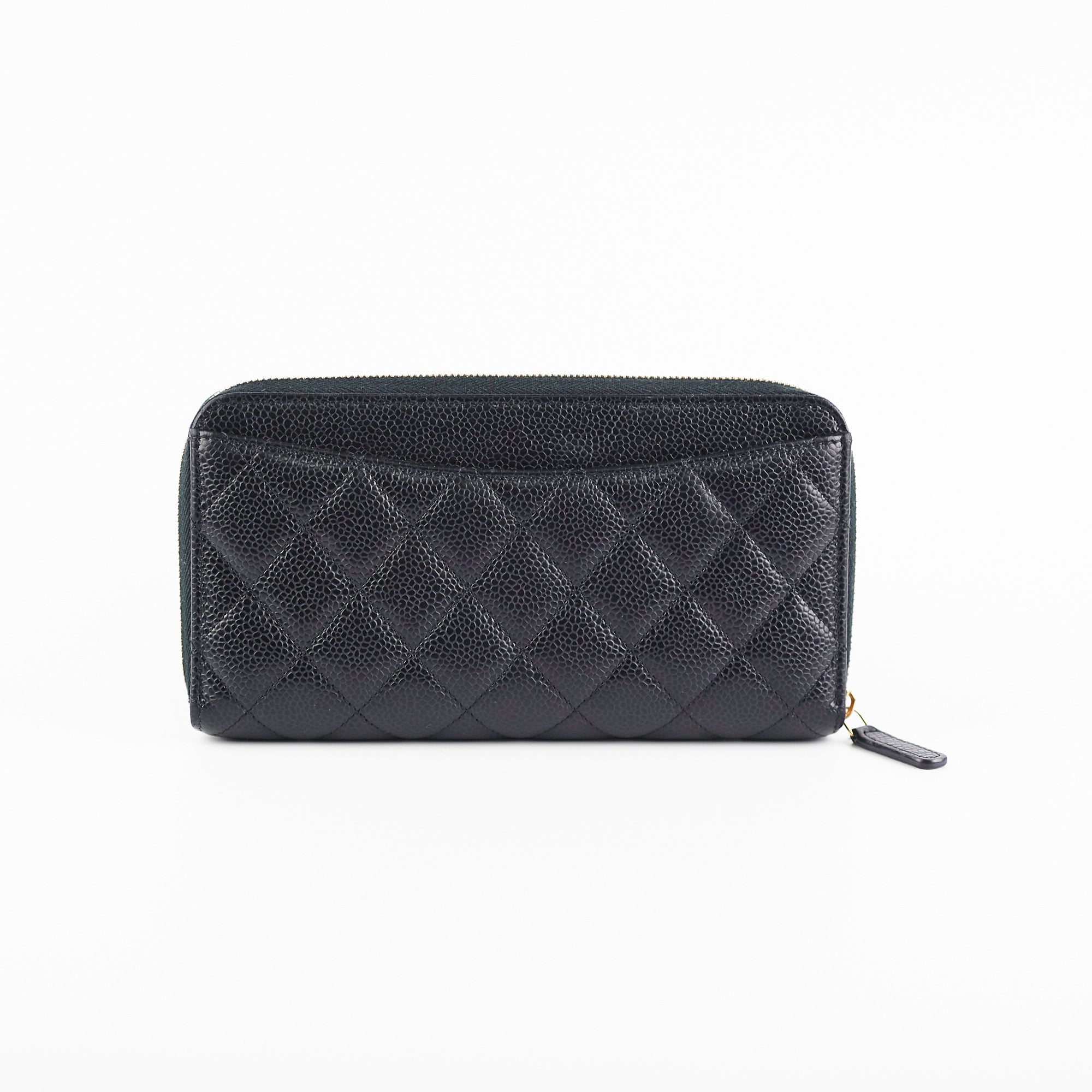 Chanel Caviar Leather Long Zip Wallet for Women - Black Luxury Designer Wallet for Everyday Use & Travel