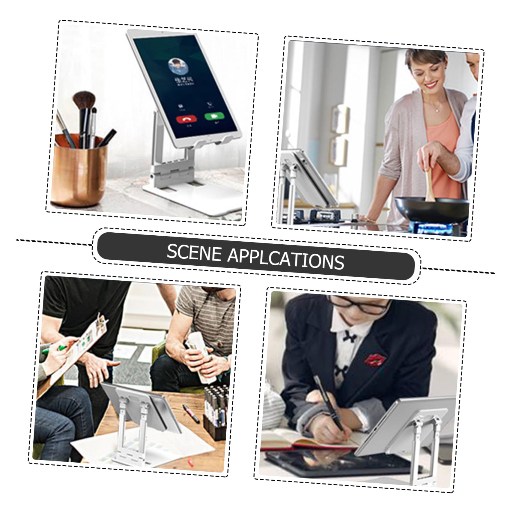 UKCOCO Adjustable Phone Holder Stand - Multi-Function Phone/Tablet Mount with Pill Storage - Perfect for Desk, Car, Bedside & Travel Use