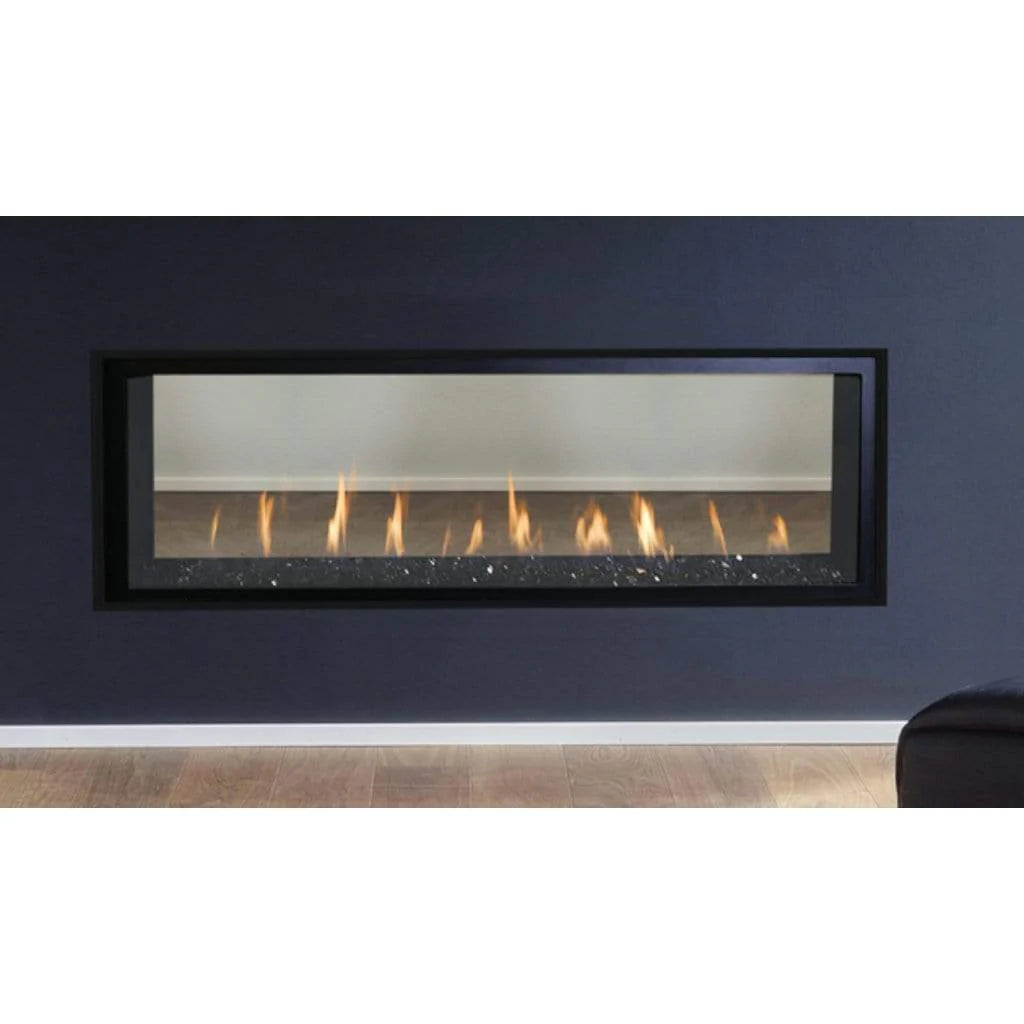 60 Inch Linear Contemporary Direct Vent Natural Gas Fireplace - DRL4060 | Modern Home Heating Solution for Living Rooms & Patios