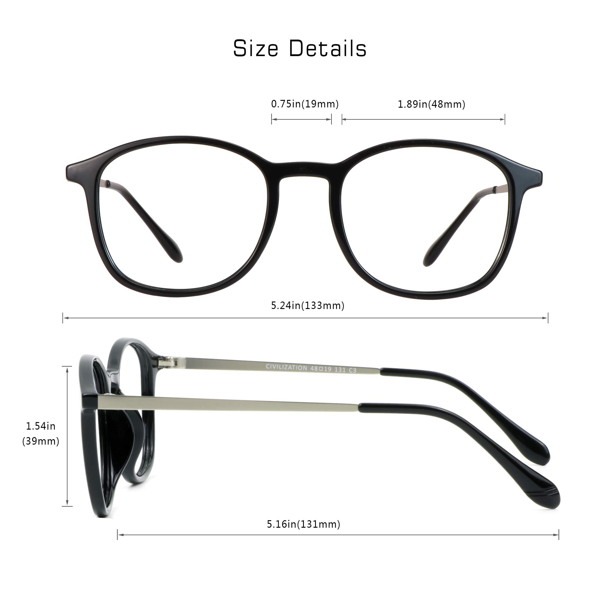 VisionGlobal Blue Light Blocking Glasses for Women & Men - Anti Glare Computer Reading & TV Glasses with Stylish Oval Frame - Perfect for Office Work, Gaming & Screen Time Protection