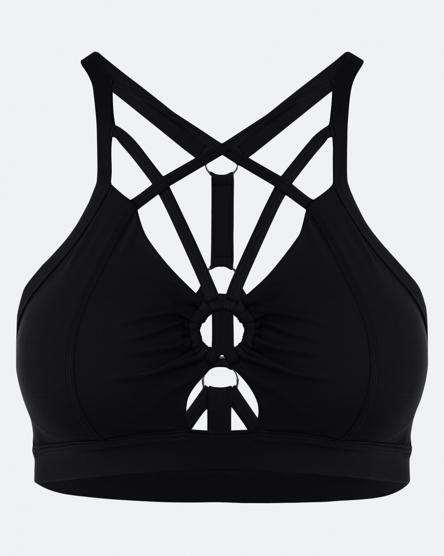 Jet Black Criss Cross Front Top for Women - Stylish & Comfortable V-Neck Shirt for Casual Wear, Date Night & Outfits