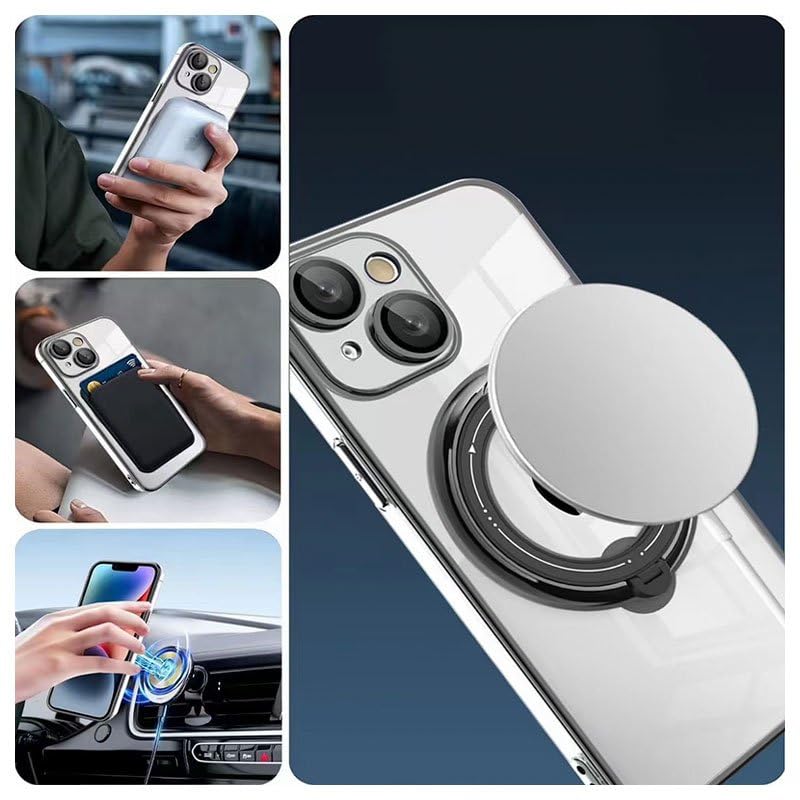 Magnetic Ring Pink iPhone 15 Pro MAX Case - Shockproof Protective Cover with Strong Grip for Everyday Use, Travel & Outdoor Activities