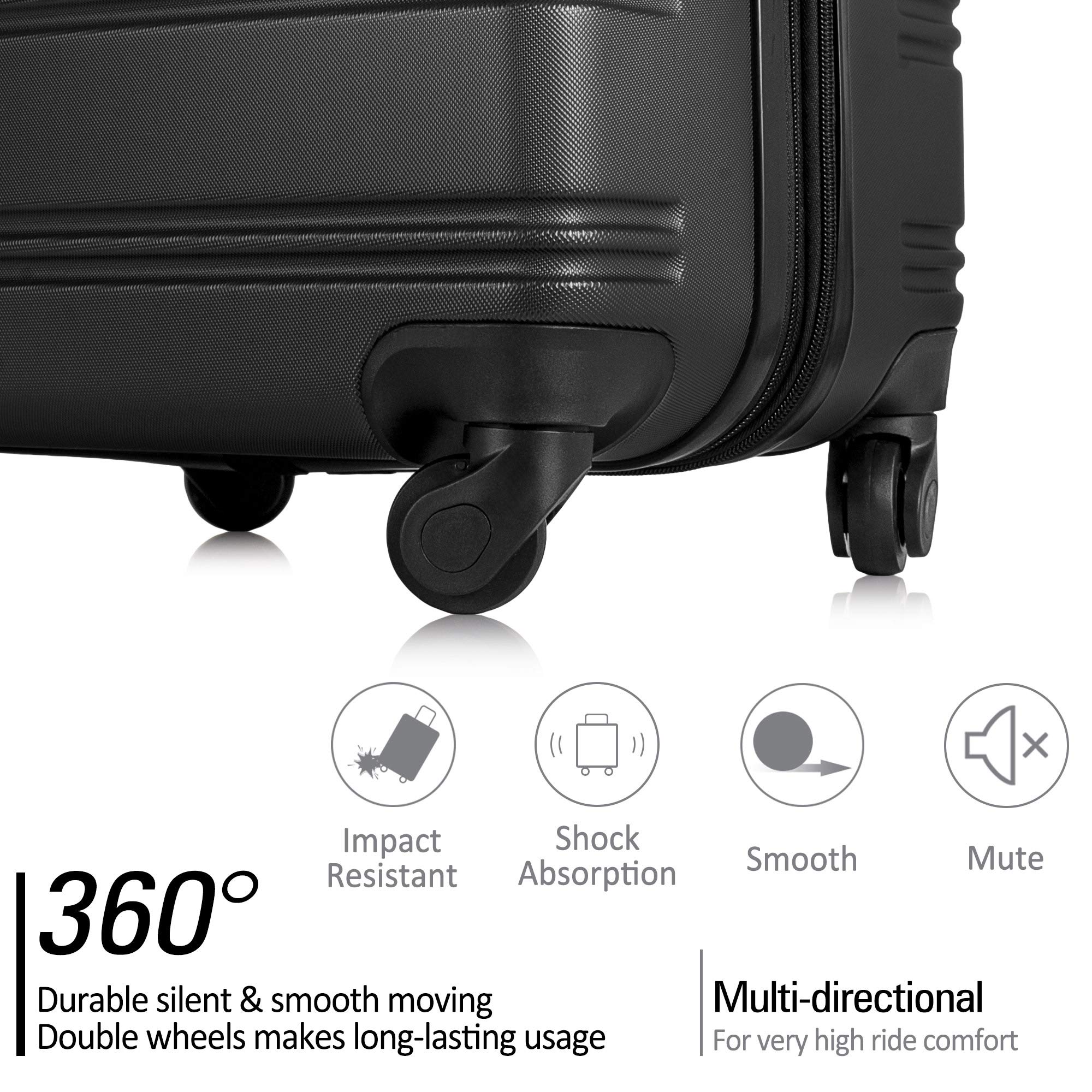 HomVent 3-Piece Spinner Luggage Set with TSA Lock - 20