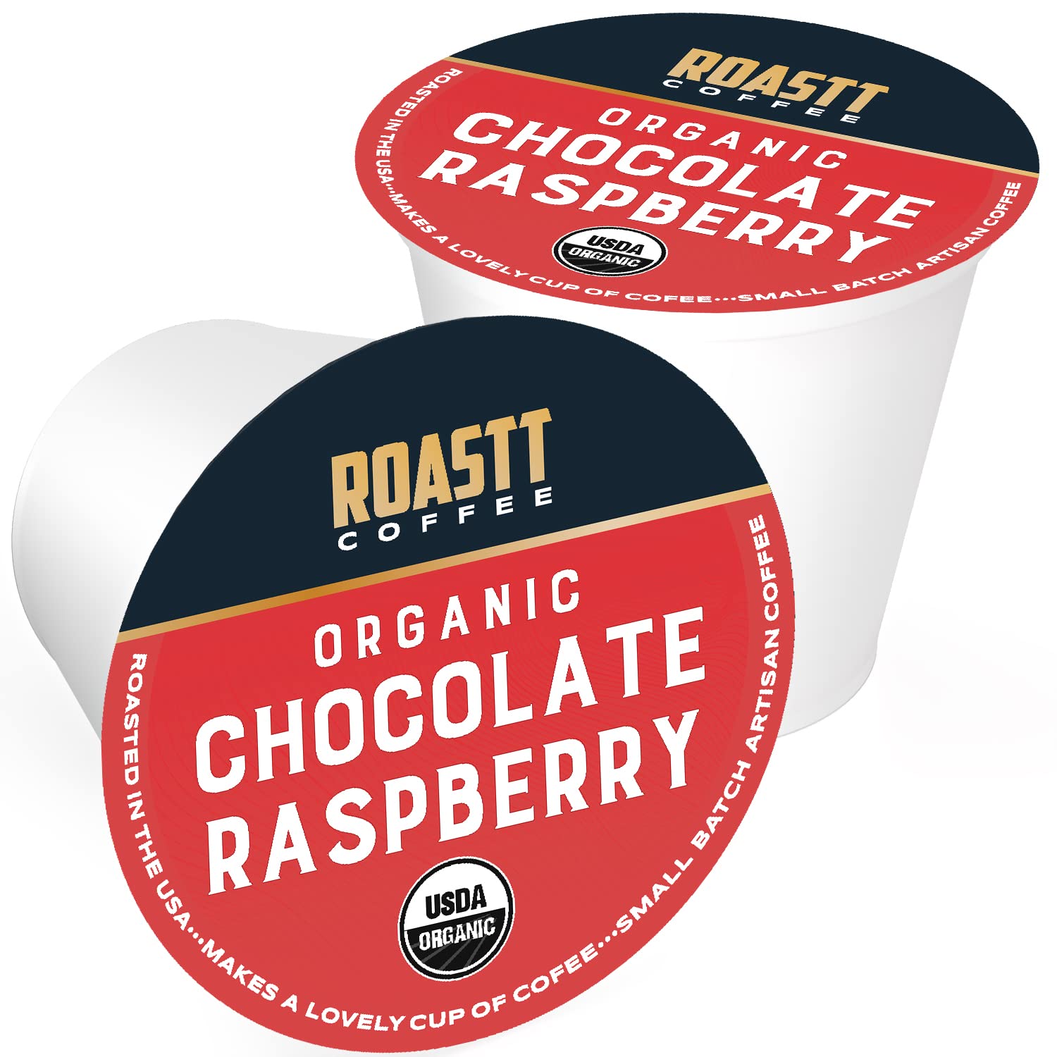 Organic Chocolate Raspberry Medium Roast Coffee Pods - 12 Count Single Serve K-Cups Compatible with Keurig 2.0 Brewers - Perfect for Home, Office & Gift Giving