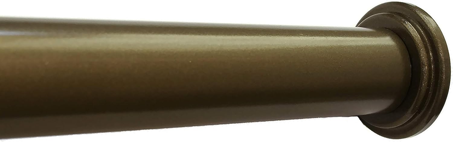 Urbanest Adjustable 1 Inch Tension Shower Curtain Rod - No Drill Installation, Rust-Resistant Bathroom Shower Rod for Bath Tubs & Showers