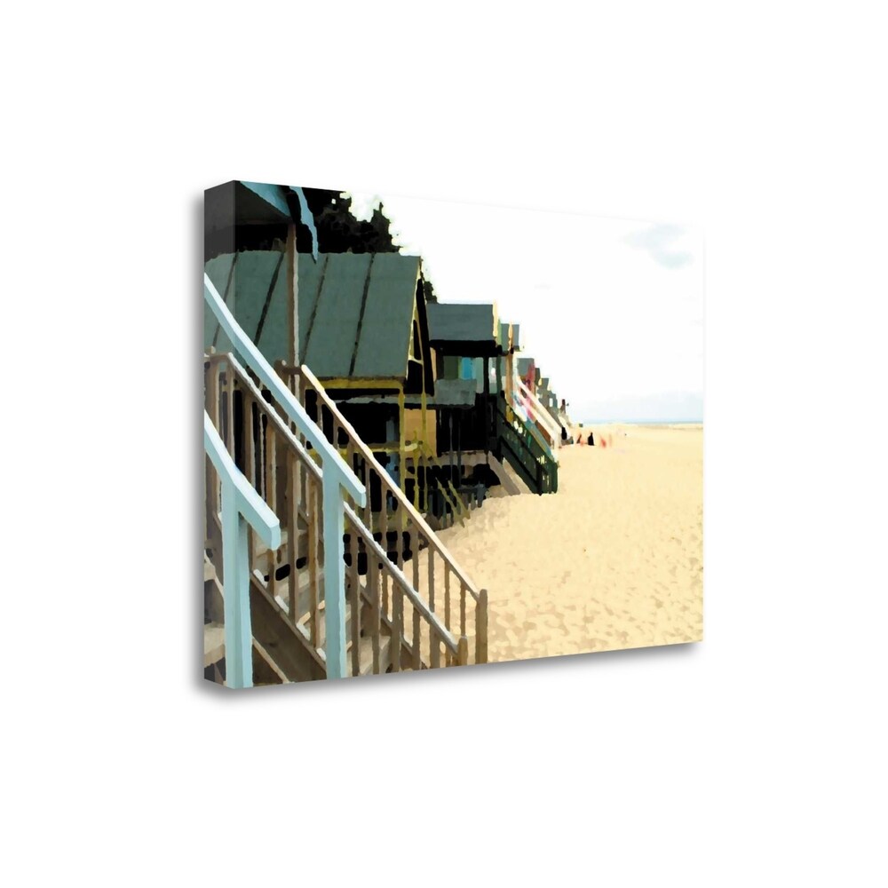 Stuart Roy Beach Hut II Fine Art Giclee Print on Gallery Wrap Canvas - Ready to Hang Wall Decor for Living Room, Bedroom & Office