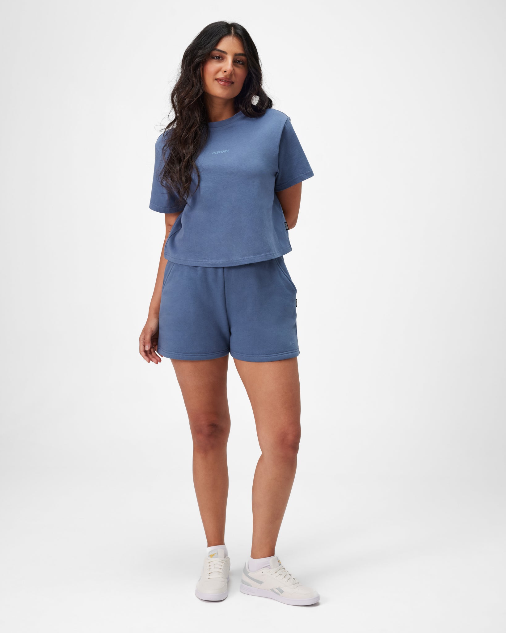 INSPORT Women's REMI Fleece Shorts - Navy Blue | Soft & Comfortable Fleece Loungewear for Yoga, Running & Casual Wear