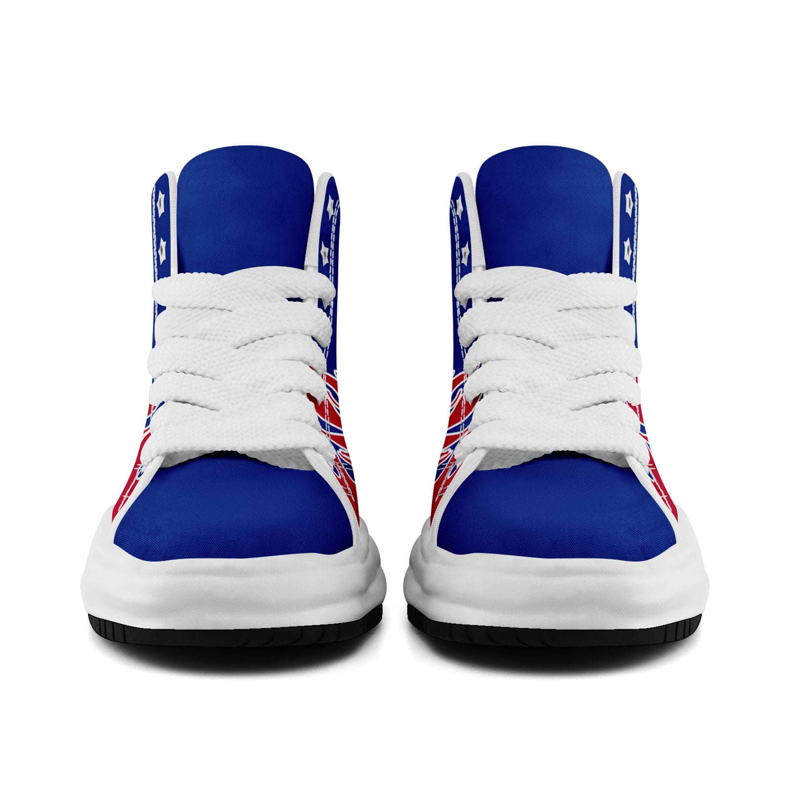 Custom Blue Red Buffalo Firesoul Shoes - Personalized Sneakers for Men & Women - High-Quality Breathable Running Shoes (Style FN039 D020272) - Perfect for Gym Workouts, Jogging, and Casual Wear