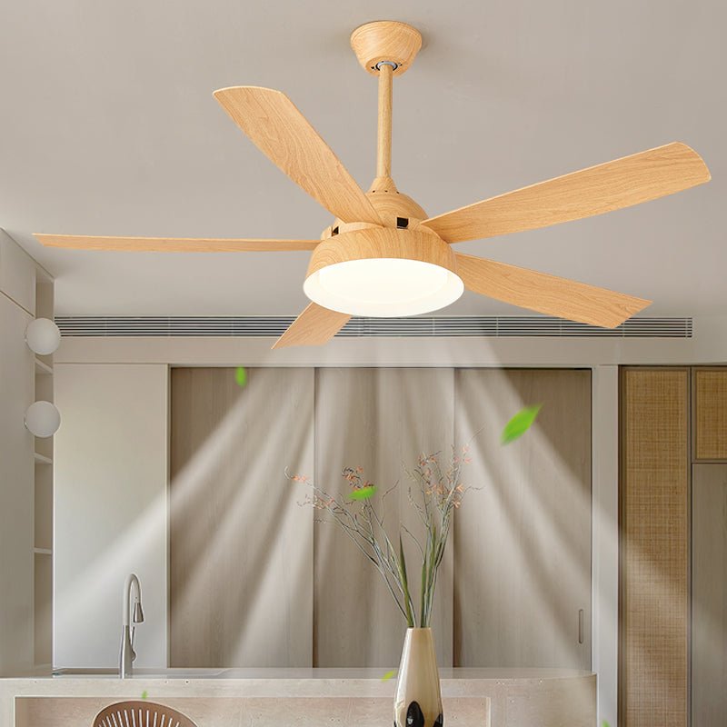 Elysian Ceiling Fan with Light Kit - 52 Inch Modern Flush Mount Fan - Quiet Reversible Motor - Energy Efficient LED Light - Perfect for Bedroom, Living Room & Home Office