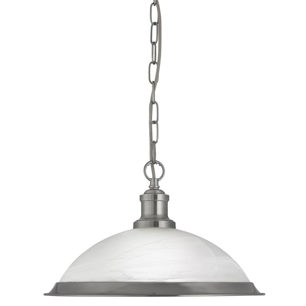Satin Silver Metal & Acid Glass