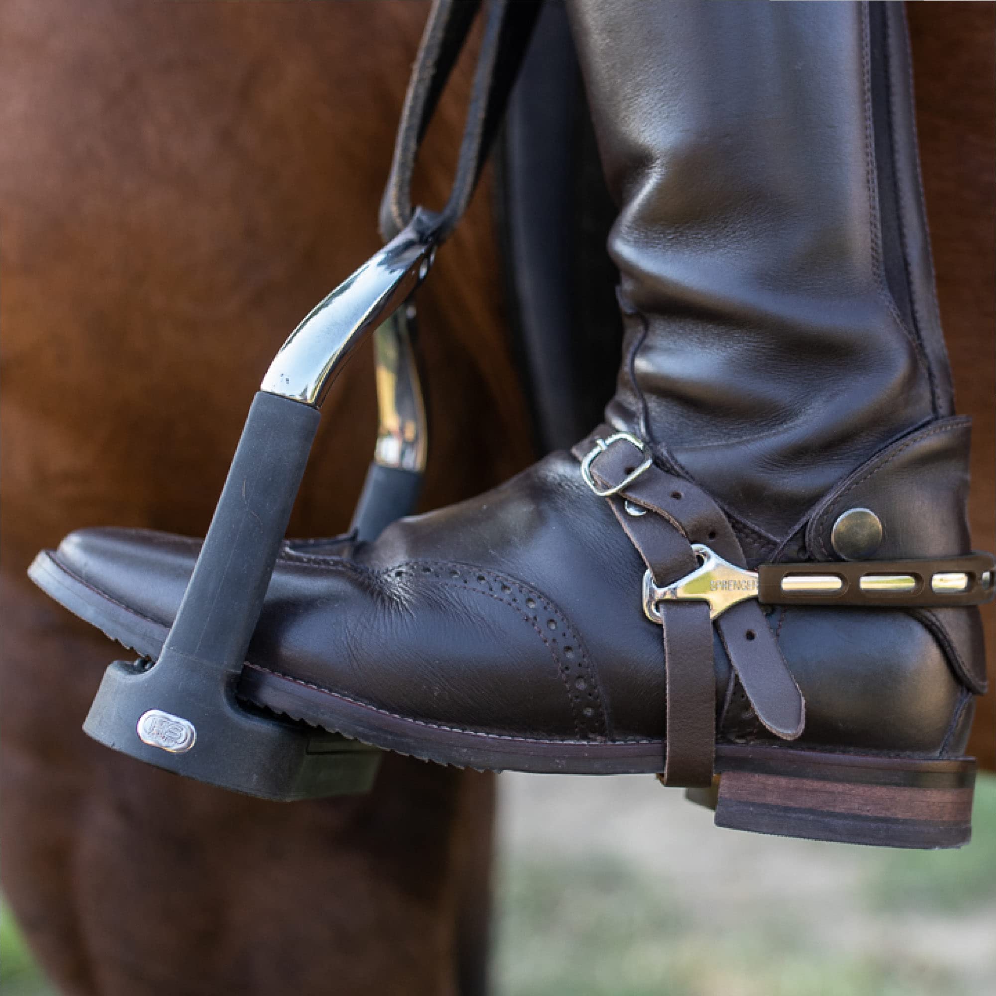 Sprenger Ultra FIT Extra Grip Horse Riding Spurs with 9 Point Rowel - Perfect for Equestrian Training & Dressage Competitions