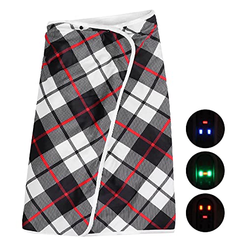 ANGGREK Electric Heated Throw Blanket with 3 Adjustable Heat Levels - Soft Flannel Warming Blanket for Couch, Bed & Office Use - Perfect for Winter, Cold Nights & Relaxation