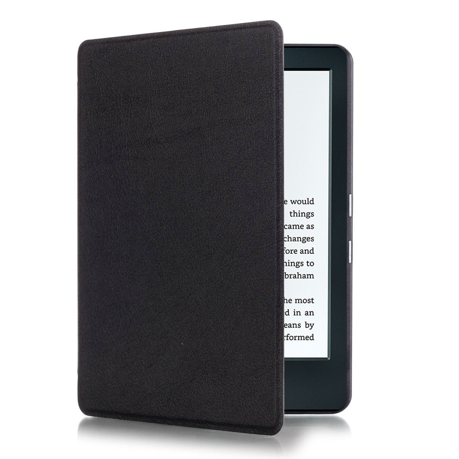 Premium PU Leather Kindle 2016 8th Generation Case - Ultra Thin Protective Cover with Auto Sleep/Wake for Kindle 8th Gen (Black) | Perfect for Reading, Travel & Daily Commute