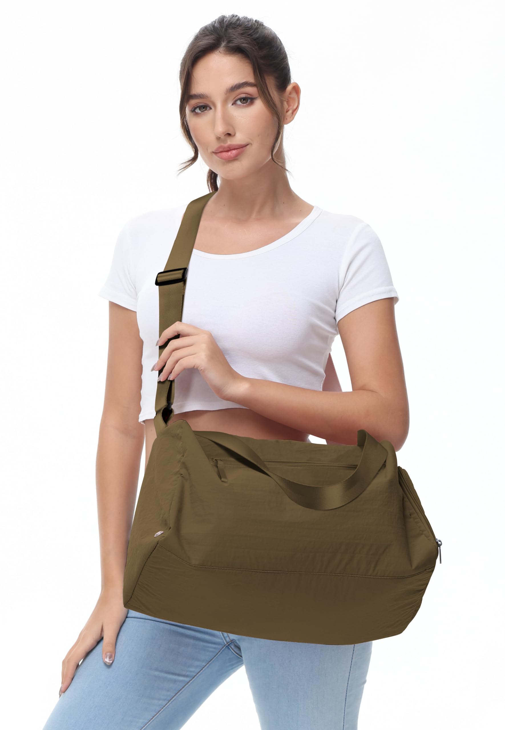 Stylish Compact Gym Duffle Bag for Women & Men - 3-in-1 Sports Crossbody Bag for Workout, Fitness & Travel | Perfect for Gym, Yoga, Work Commute & Weekend Getaways