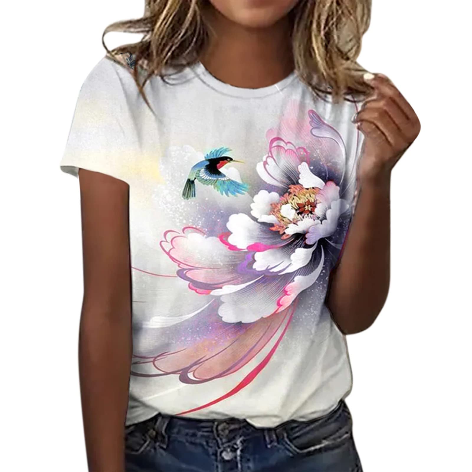 Stylish Women's Summer Tops - Cute Short Sleeve Ruffle Blouse for Casual & Dressy Occasions | Plus Size Flowy Shirts for Beach, Office & Date Night