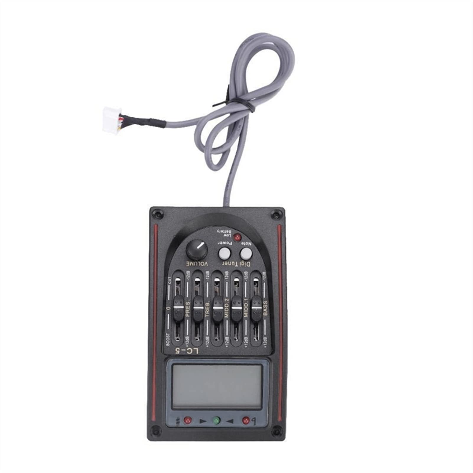 5-Band EQ Acoustic Guitar Pickup with LCD Tuner & Volume Control - Preamp for Enhanced Sound & Easy Tuning - Perfect for Live Performances & Studio Recording