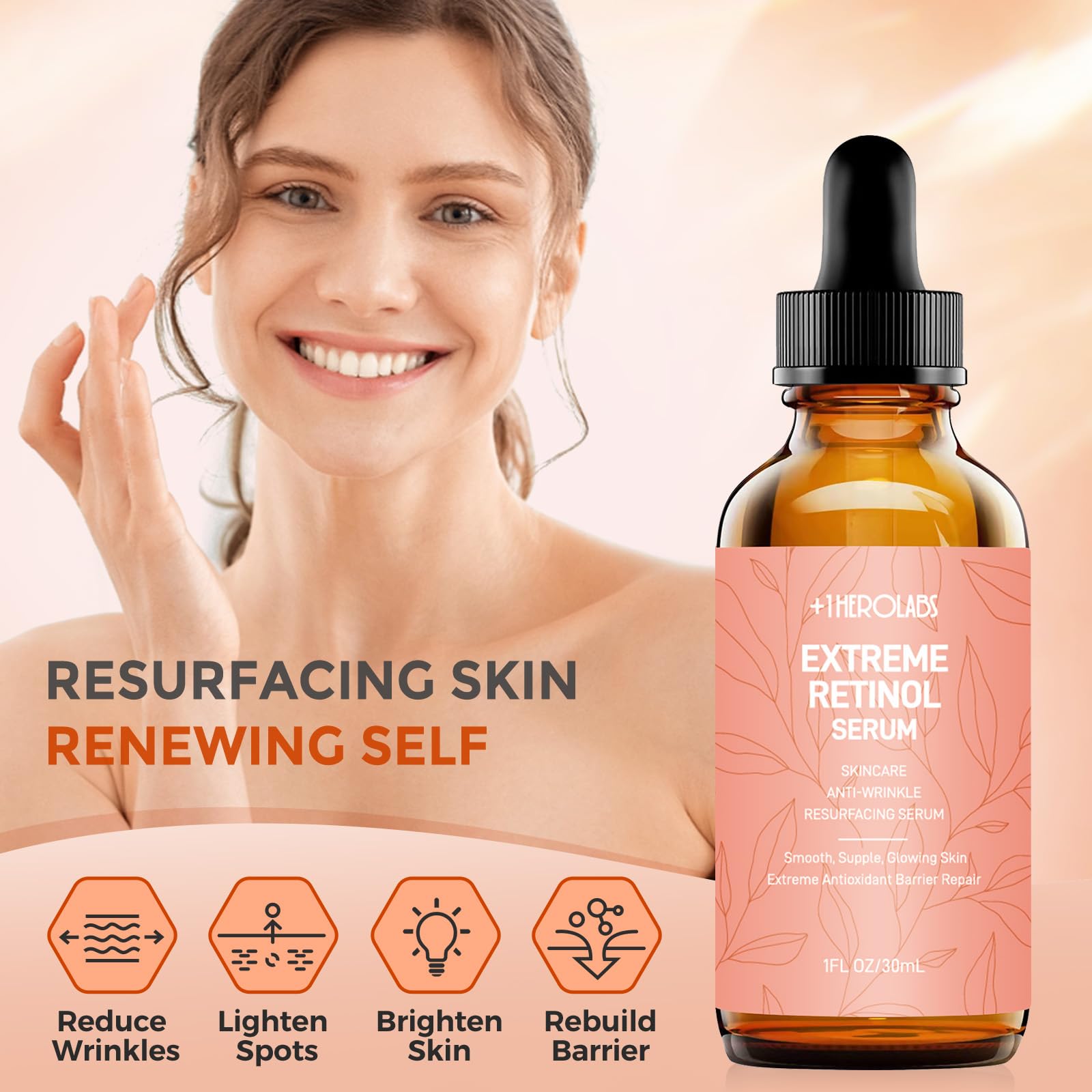 2.5% Retinol Serum for Face with Vitamin C, E & Hyaluronic Acid - Anti-Aging Treatment for Wrinkles, Dark Spots & Dullness - B5 Herbal Resurfacing Formula (2 Pack) | Perfect for Nighttime Skincare Routine & Daily Anti-Wrinkle Care