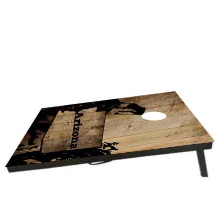 Arizona Cornhole Game Set - Premium Cornhole Bags & Boards for Outdoor Toss Games - Perfect for Backyard BBQs, Tailgating, and College Parties (State of Arizona Design)