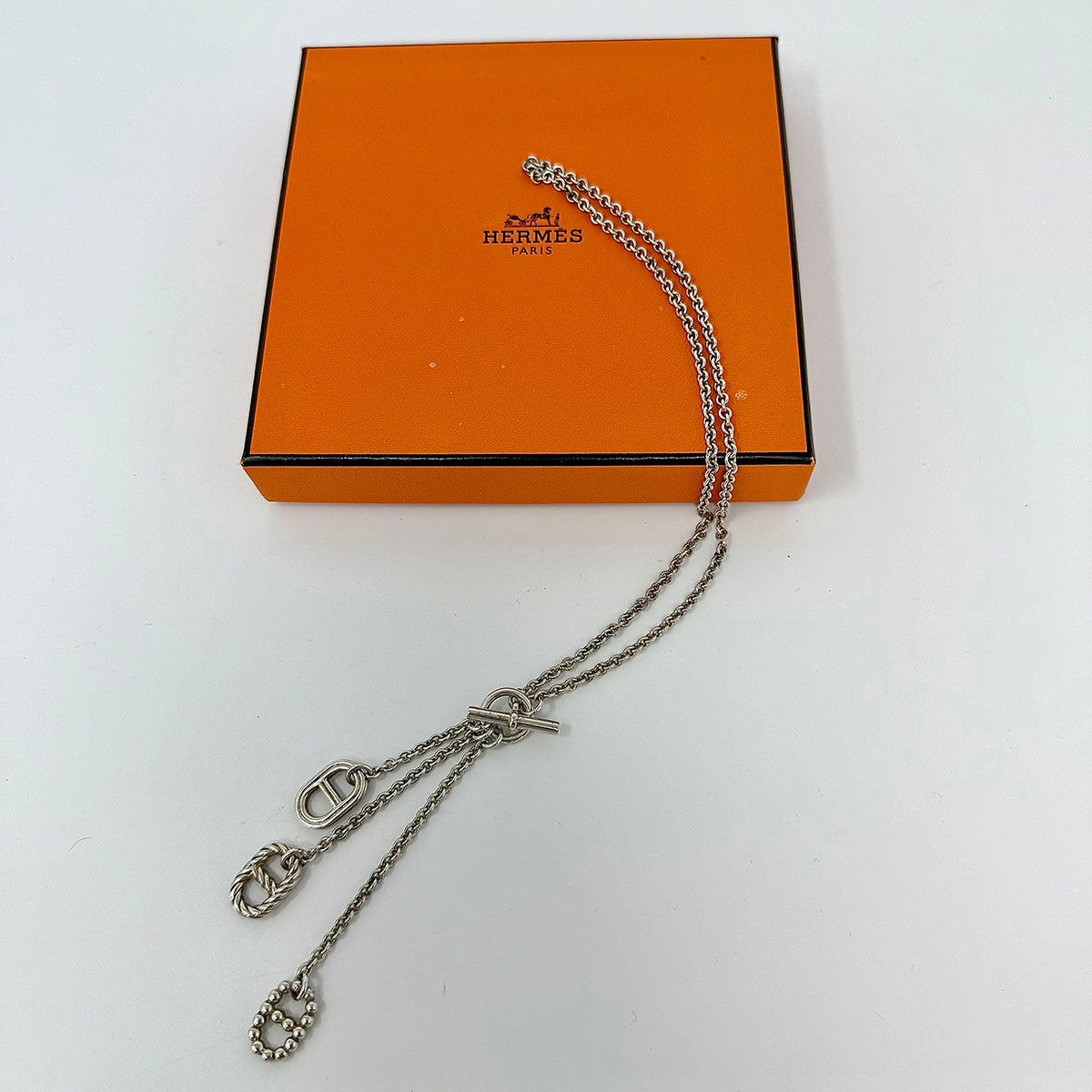 Hermes 15 Sterling Silver Chain D'Ancre Necklace for Women - Luxury Anchor Link Necklace - Perfect for Parties, Weddings & Everyday Elegance