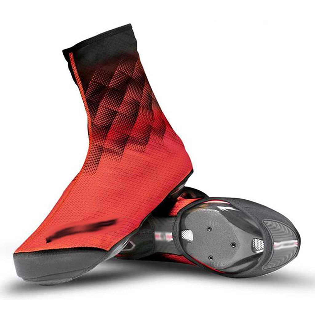 WSSBK Thermal Cycling Shoe Covers for Men & Women - Windproof Waterproof Winter Bike Overshoes for Road & MTB - Red XL (EU42-44) - Perfect for Cold Weather Commuting & Outdoor Cycling