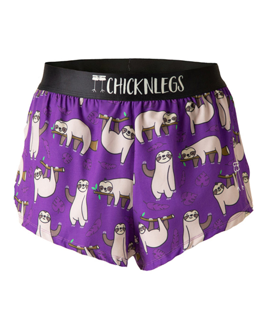 Men's Comfortable Sloth Print 2 Split Running Shorts - Lightweight & Breathable for Gym, Jogging, and Outdoor Activities