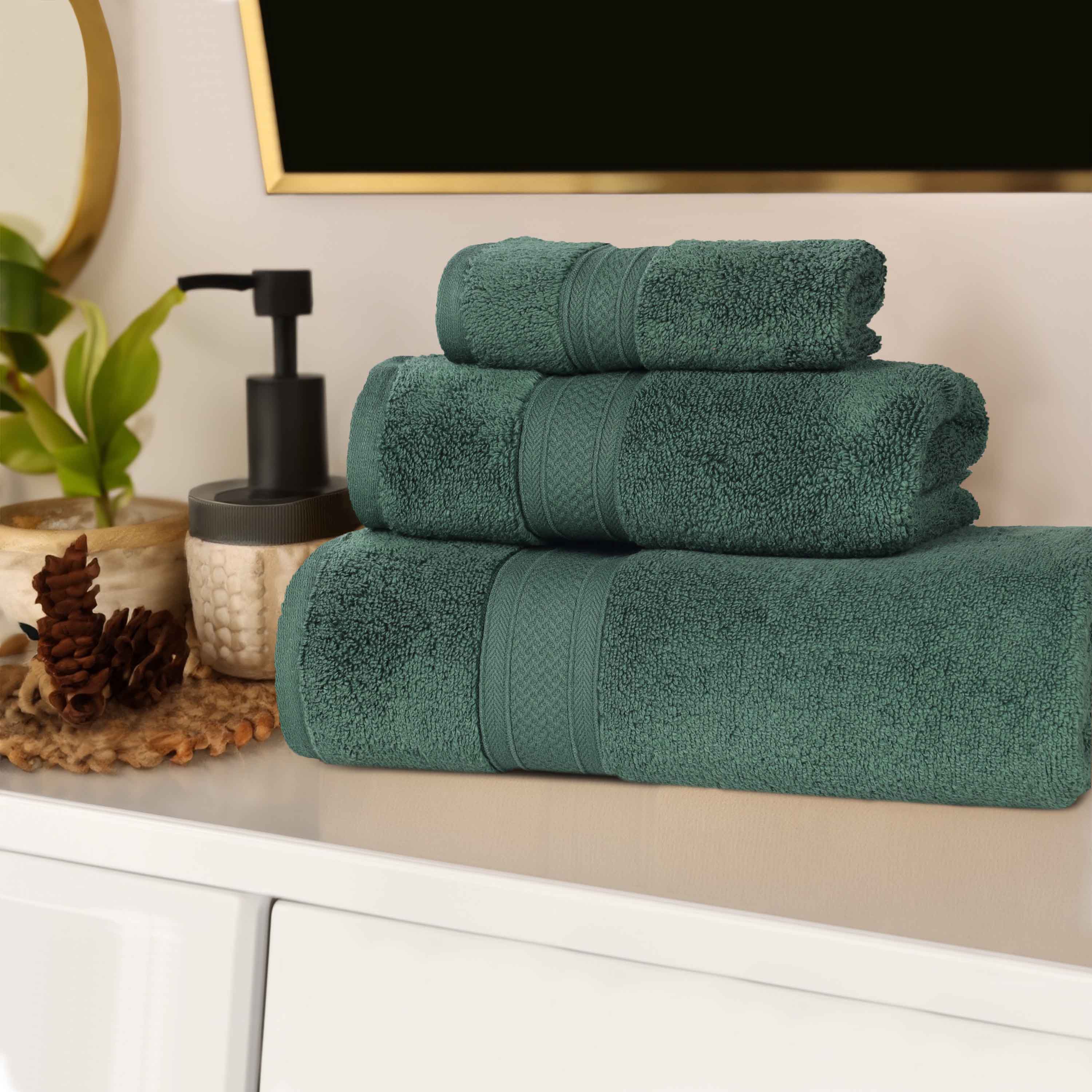 Premium 3-Piece Zero Twist Cotton Towel Set - Ultra Soft, Highly Absorbent & Elegant for Bathroom, Spa & Luxury Home Use