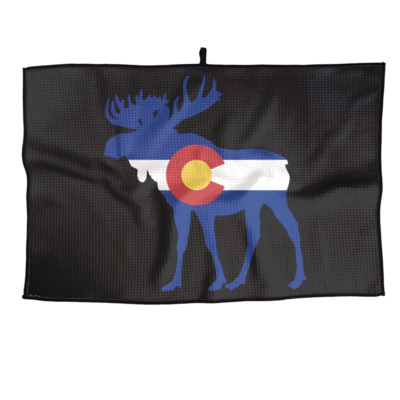 Colorado State Flag Moose Print Golf Towel - Quick Dry Sports Towel for Golf Clubs, Gym & Outdoor Activities - Perfect for Golfers, Athletes & Colorado Fans