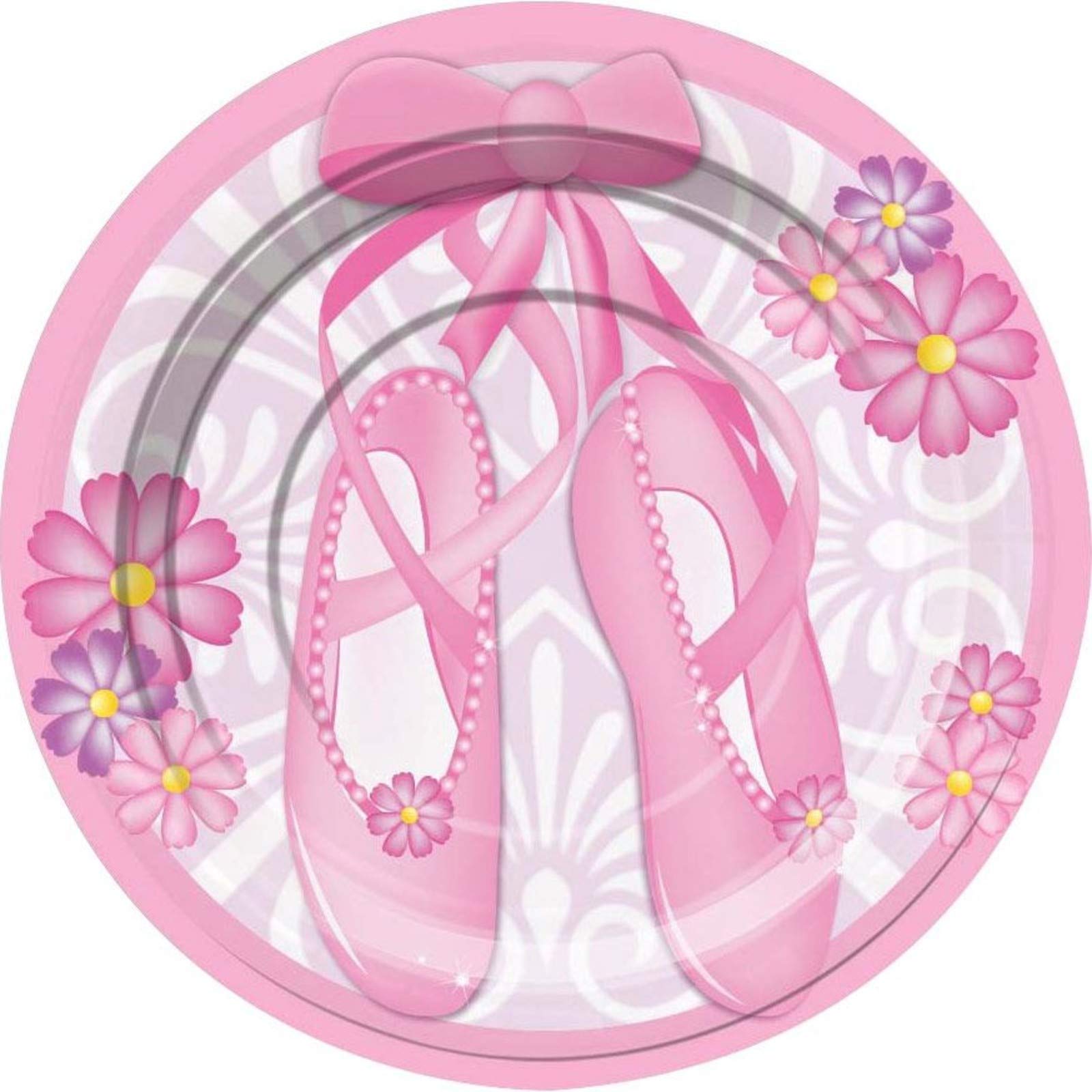 Ballerina Cake Plates (8 Pack) - Elegant Dessert Serving Dishes for Birthday Parties, Baby Showers & Wedding Receptions - Perfect for Ballet-Themed Celebrations