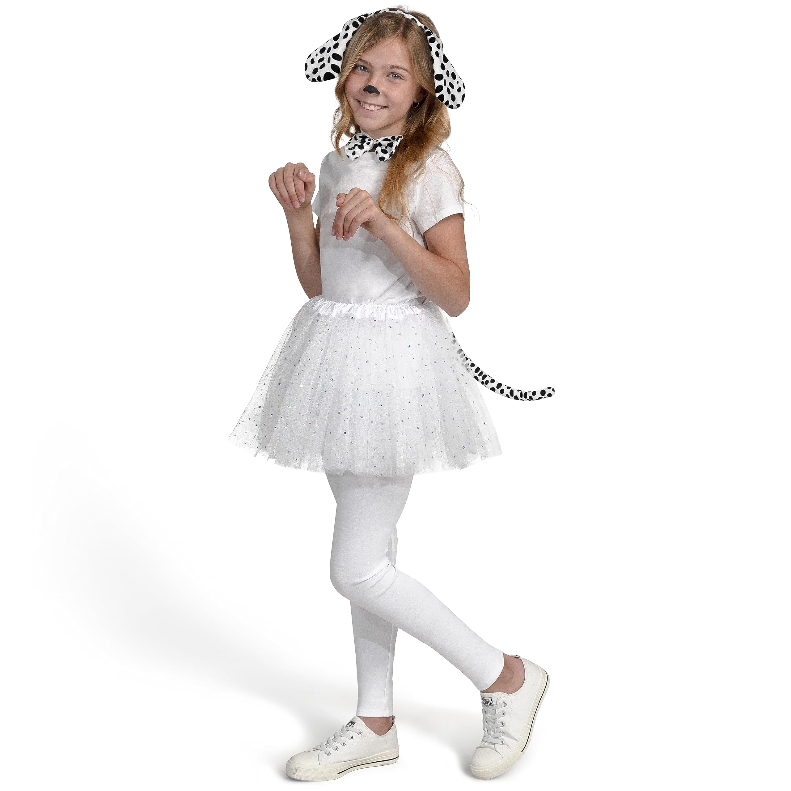 Spooktacular Creations Pink Pig & Dalmatian Costume Accessories Set - Animal Halloween Dress Up Kit for Kids & Adults - Perfect for Halloween Parties, Cosplay Events, and Themed Costume Contests
