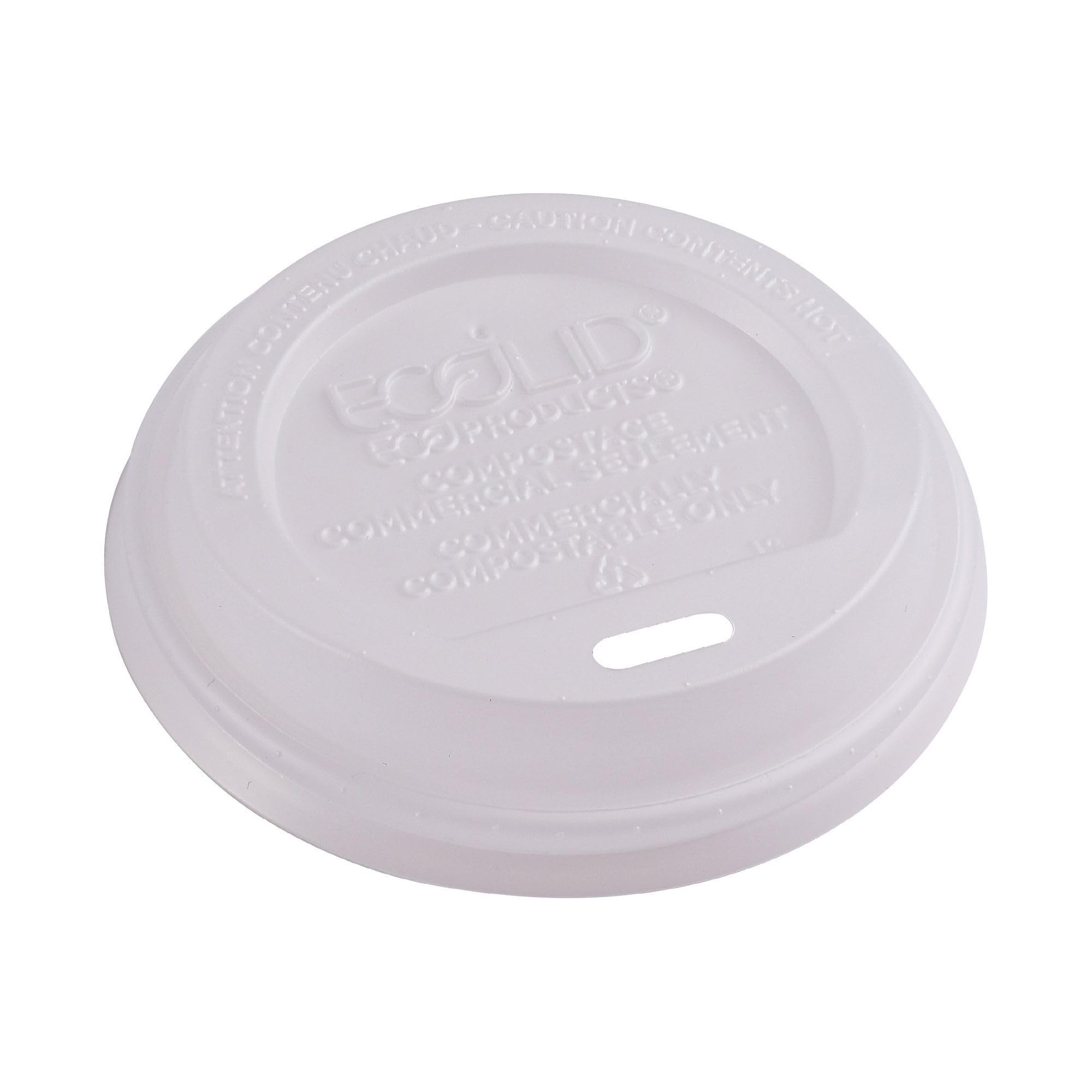 Eco-Friendly Compostable Coffee Cup Lids - 800 Count Case, White EcoLid for 8oz Hot Cups | Plant-Based PLA Plastic, ASTM & BPI Certified | Perfect for Coffee Shops, Offices & Eco-Conscious Events