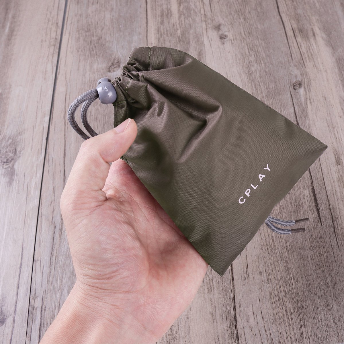 VORCOOL 4-Pack Waterproof Nylon Drawstring Storage Bags - Travel Organizer for Toiletries, Clothes & Accessories (Olive Green) - Perfect for Camping, Gym & Beach Trips