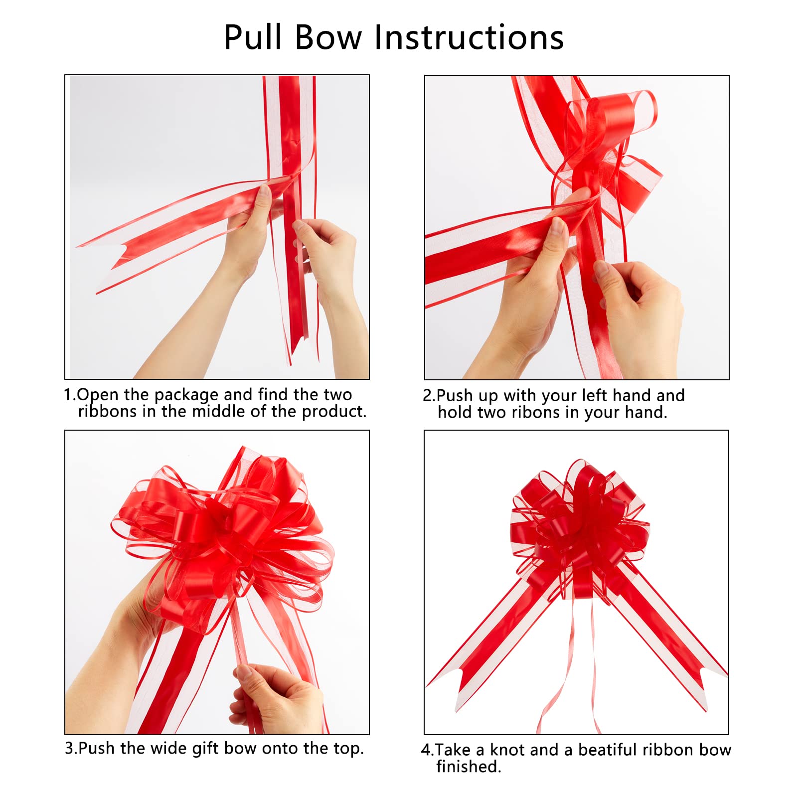 10pcs Large Yellow Gift Bows & Ribbons for Present Wrapping - Premium Pull Bows for Gift Baskets, Flower Arrangements & Package Decorations - Perfect for Christmas, Birthday & Wedding Gifts
