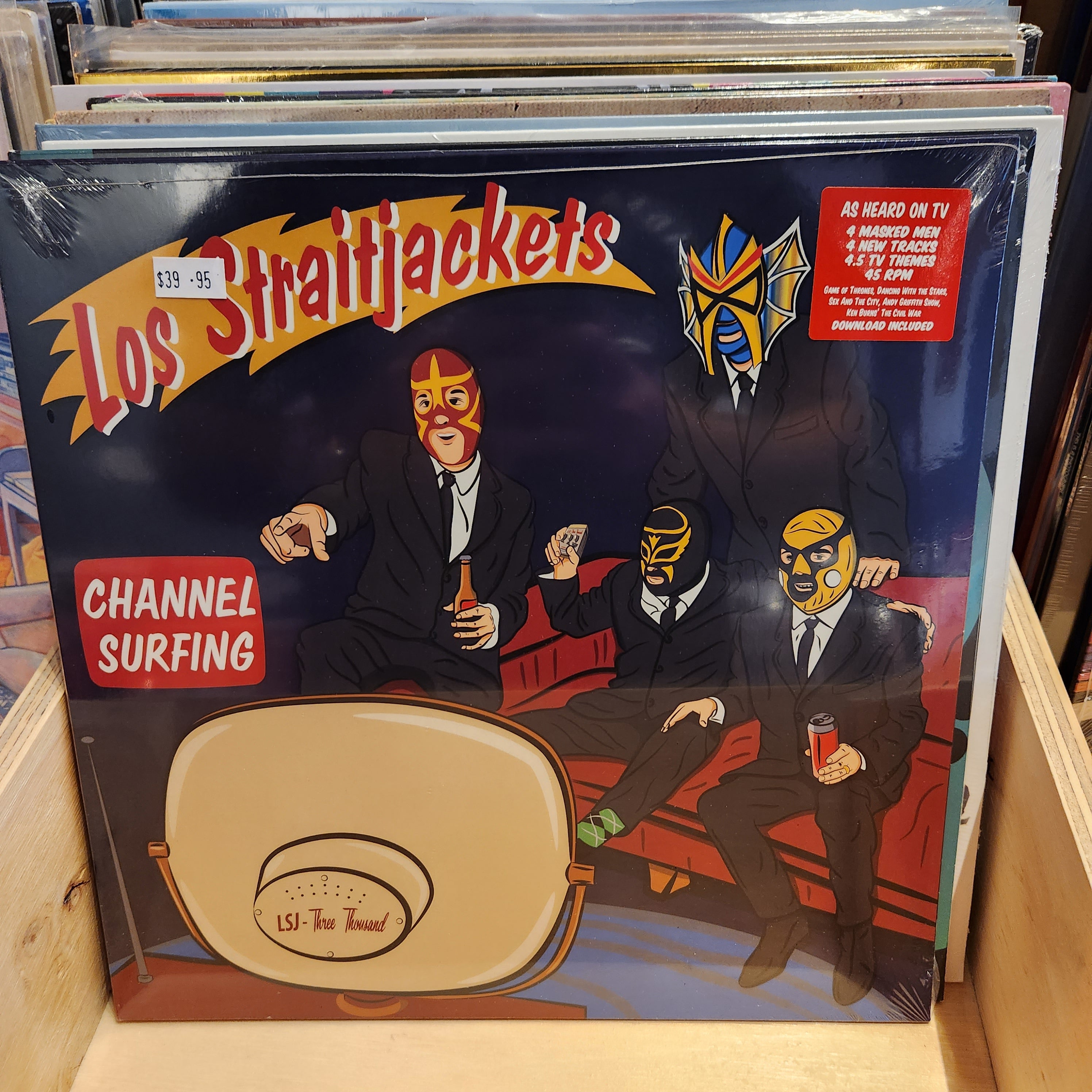 Los Straitjackets - Channel Surfing Vinyl LP Record | Surf Rock Instrumental Music | Perfect for Collectors & Music Enthusiasts