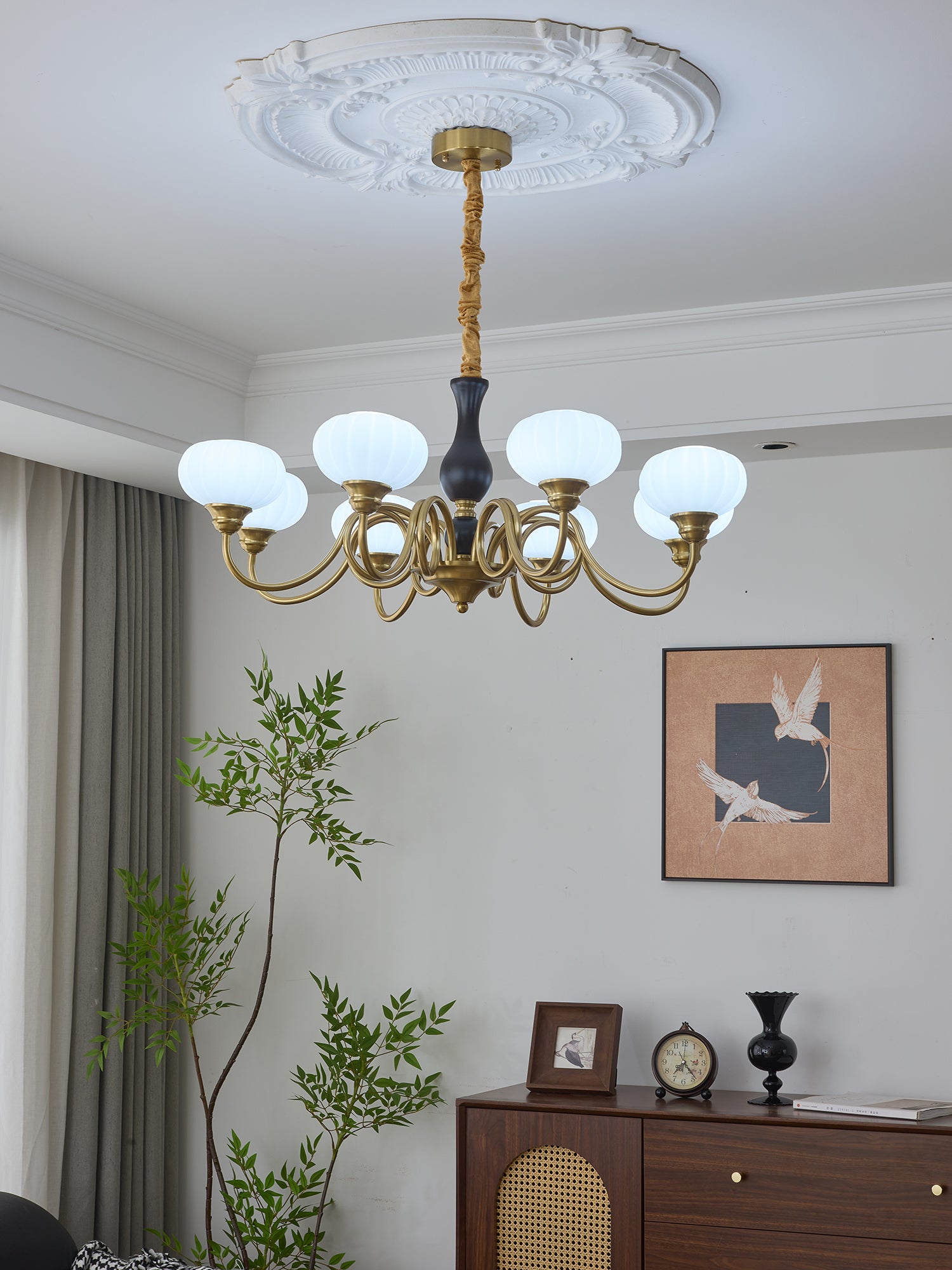 Elaris Chandelier - Modern Crystal Ceiling Light Fixture for Dining Room, Living Room, Bedroom | Elegant Lighting Decor for Home & Wedding Events