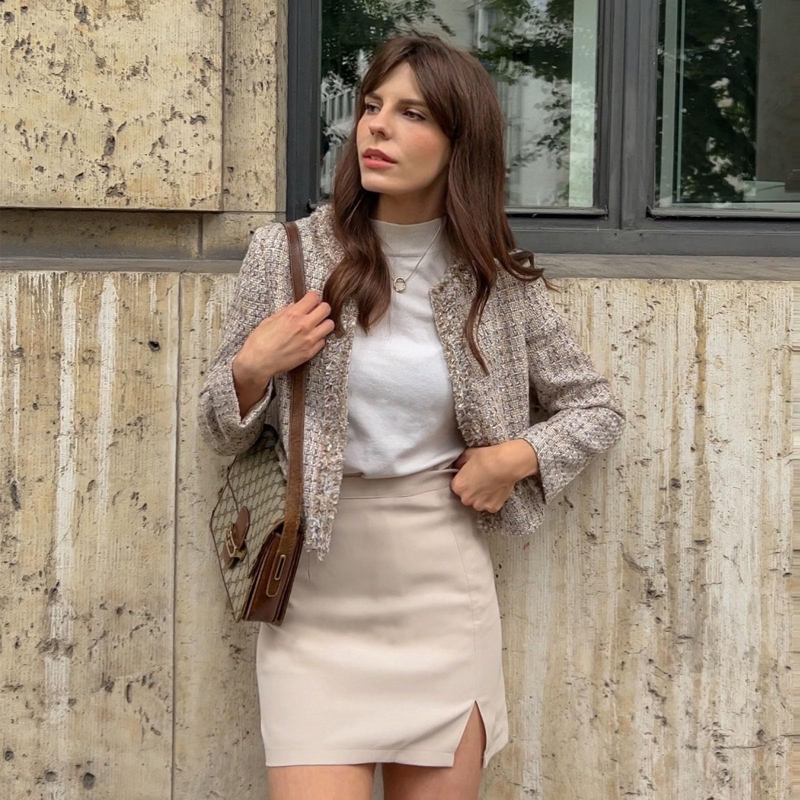 2025 Classic Tweed Blazers for Women - Slim Fit Long Sleeve Cropped Work Jacket | Business Casual Office Wear, Dinner Date Outfit & Spring Fall Fashion Blazer
